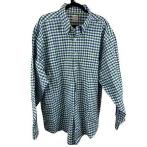 Brooks Brothers Men's XXL Supima Cotton Non-Iron Gingham Plaid Button Down Shirt